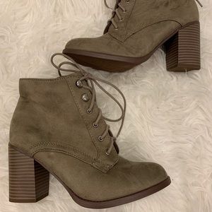 Lace up booties